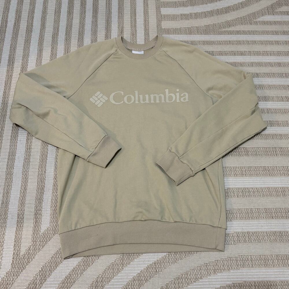 Columbia Sportswear Beige Crewneck Sweater Men's Small Granola
